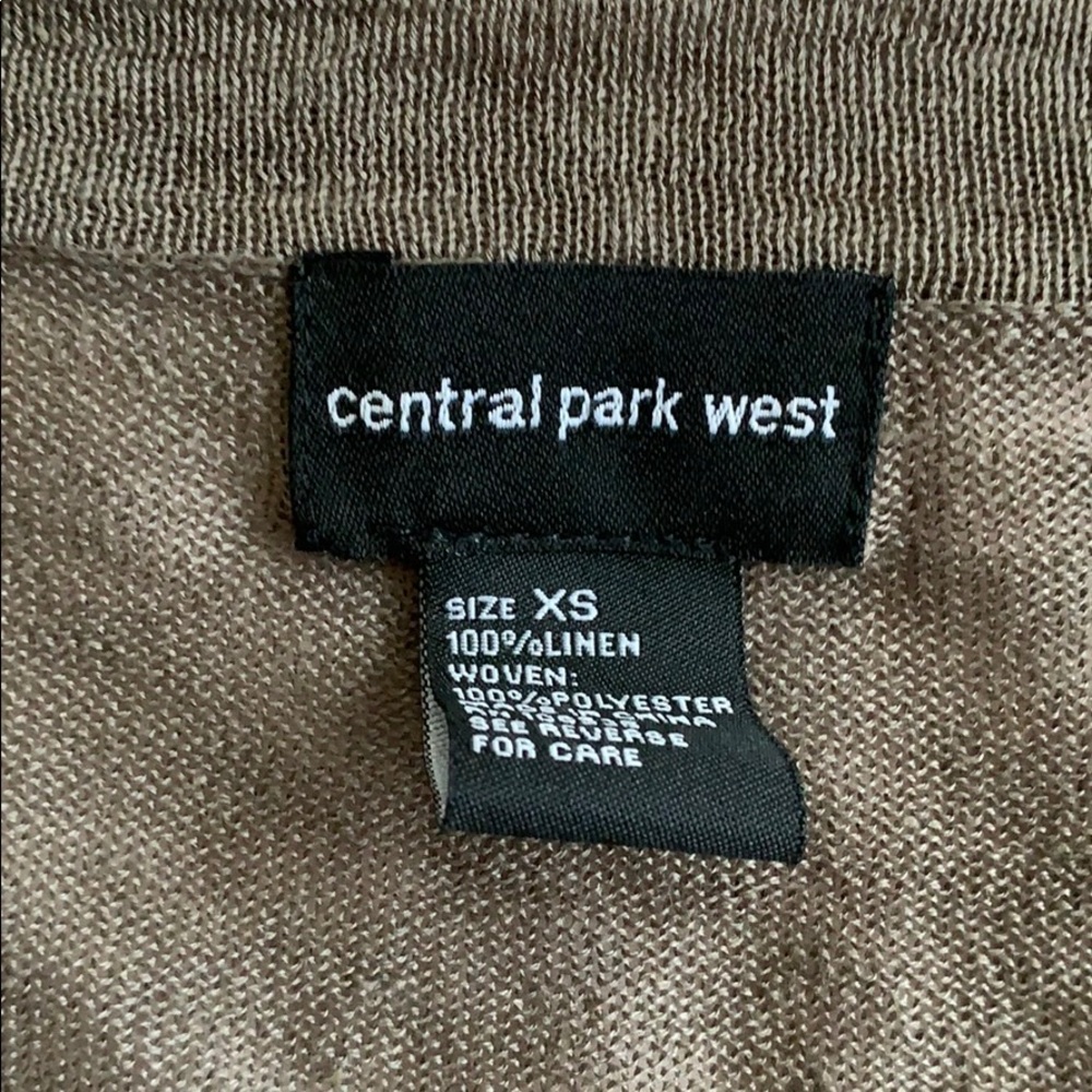 CENTRAL PARK WEST XS olive linen cardigan in excellent condition - Picture 4 of 5